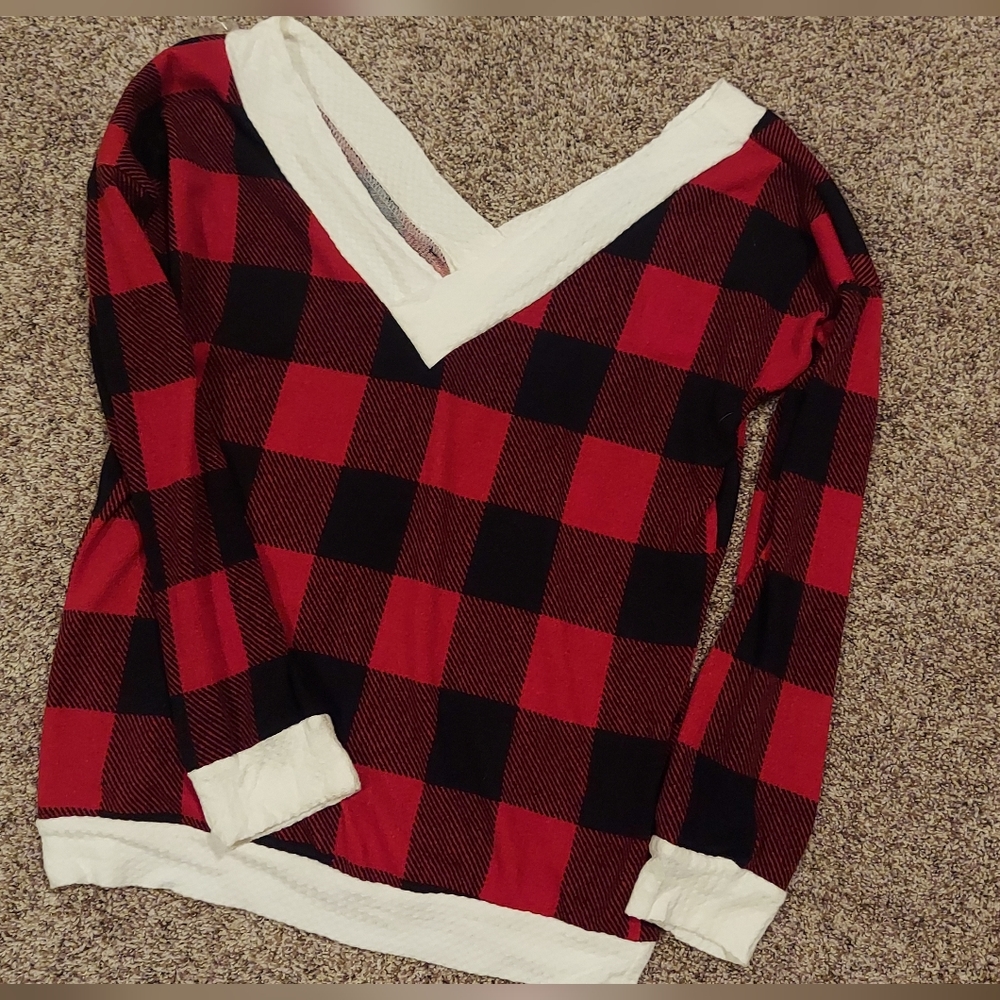Filly Flair Top size Medium Buffalo plaid brand new !